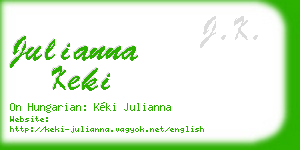 julianna keki business card